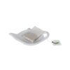 Theezakjeshouder theepot 12cm keramiek wit