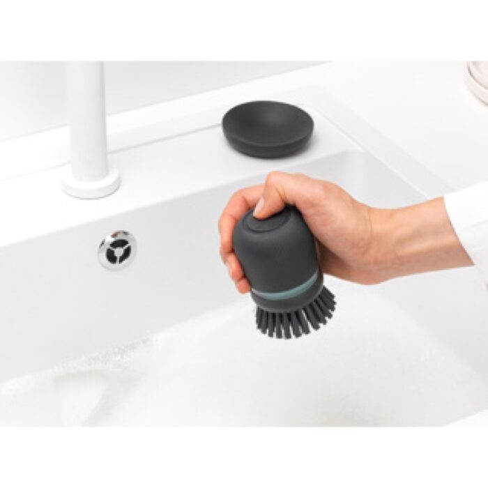 Brabantia SinkSide Afwasborstel met Zeepreservoir Dark Grey - Afbeelding 4
