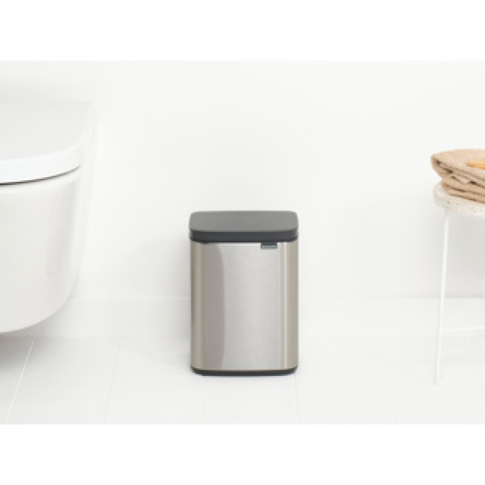 Brabantia Bo Afvalemmer, 4L - Matt Steel Fingerprint Proof - Afbeelding 4