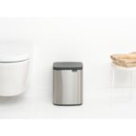 Brabantia Bo Afvalemmer, 7L - Matt Steel  Fingerprint Proof