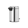 Brabantia Pedaalemmer Newicon 3L brilliant staal