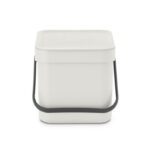 Brabantia afvalemmer Sort & Go 6L Light Grey