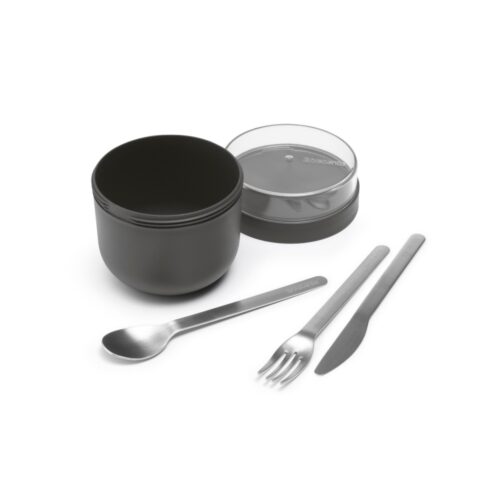 Brabantia yoghurtbeker Make & Take 0,5L Donkergrijs