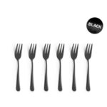 Amefa gebaksvorkjes black 6 stuks