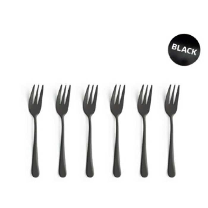 Amefa gebaksvorkjes black 6 stuks - Afbeelding 2