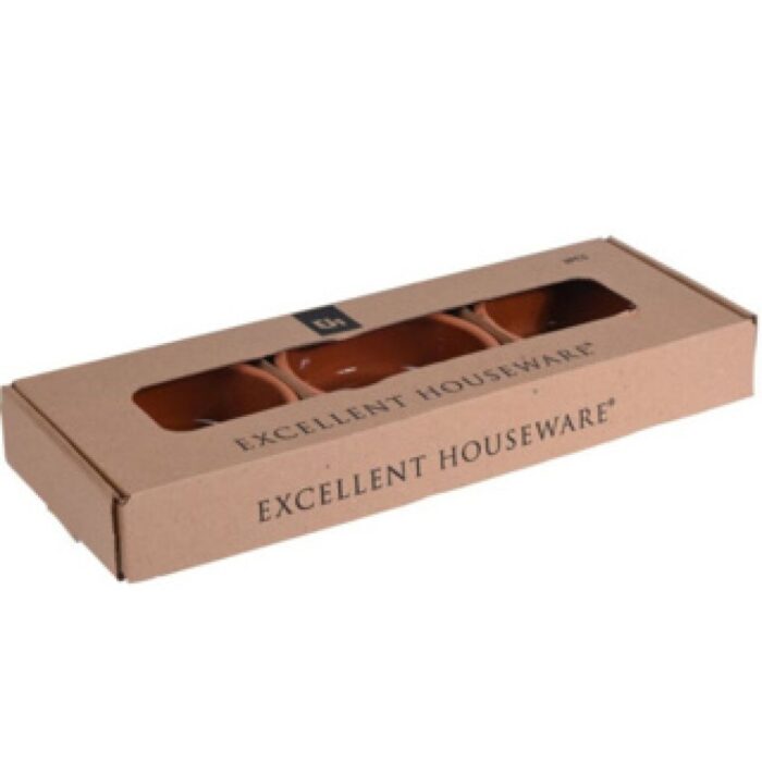 Excellent Houseware tapasschalen terracotta  3 stuks - Afbeelding 2