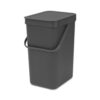 Brabantia afvalemmer Sort & Go 12L grijs