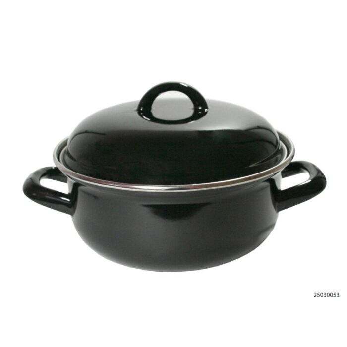 Braadpan emaille zwart Ø 22 cm 2L
