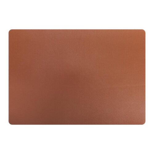 Placemat leer bruin 43x30 cm