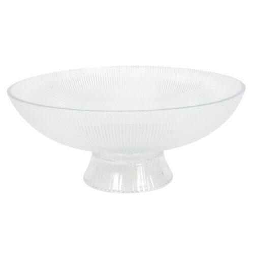 Schaal op voet lines clear Ø 25x11 cm