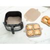 Nostik Airfryer bakvellen 2 stuks vierkant  24x24cm