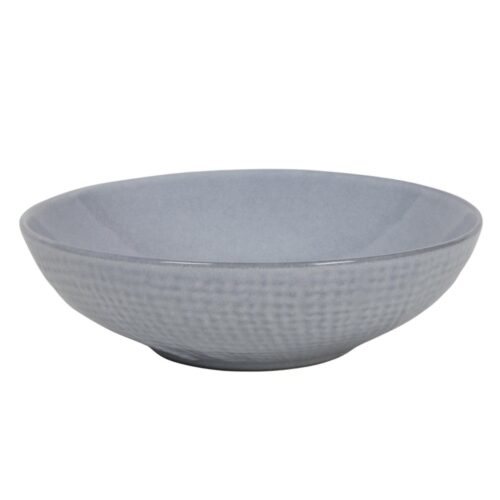 Diep bord woven textile grijs Ø18x5,5cm