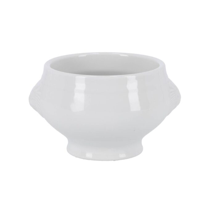 Soepkom leeuwenkop wit