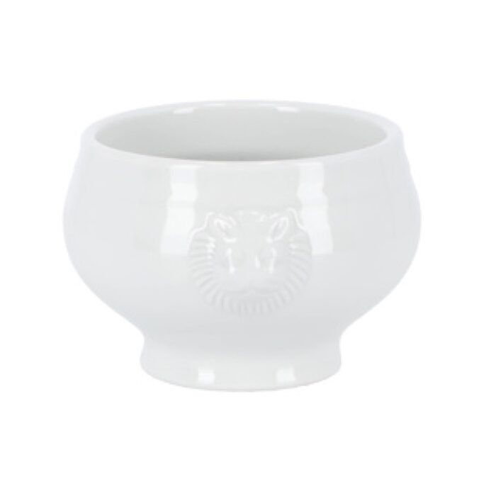 Soepkom leeuwenkop wit - Afbeelding 3