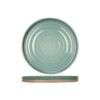 Bord plat d26 cm basalt ocean green
