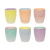Koffiemok 340ml pastel 2-tone 6 assorti (assortiment – willekeurige uitvoering)