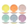 Dinerbord Ø26,5cm 2-tone pastel, 6 assorti (assortiment – willekeurige uitvoering)