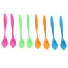 Lepeltjes kunststof assorti kleur set van 8 (assortiment – willekeurige uitvoering)