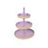 Etagere metaal, 3 laags, ø25*h35cm, coral lilac