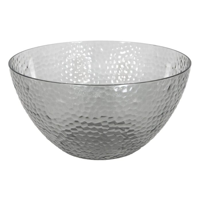 Schaal kunststof transparant grijs ø25,5x13cm