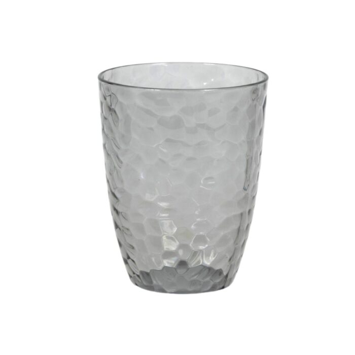 Glas kunststof transparant grijs ø8,5x11cm