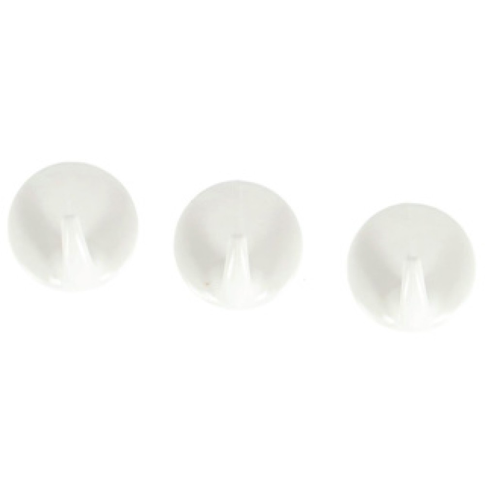 Metaltex Plakhaken 3 Stuks Rond Wit - Afbeelding 3