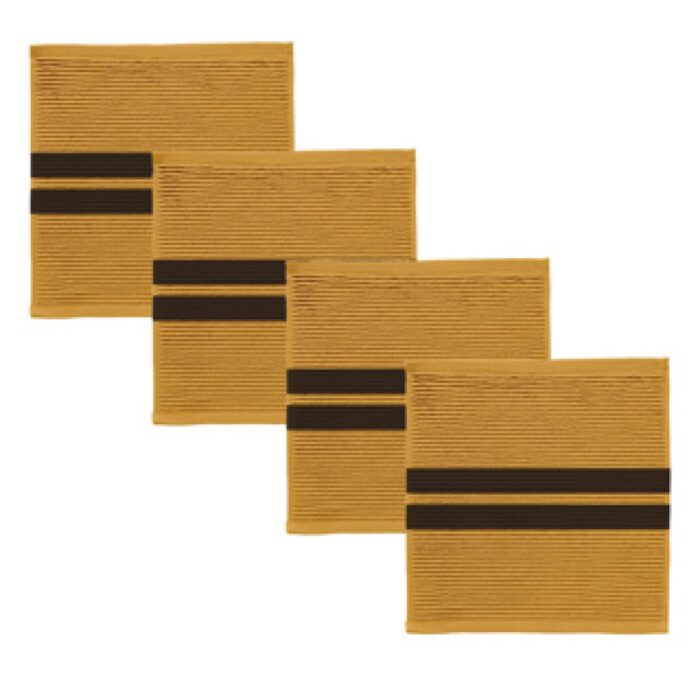 DDDDD vaatdoek 3 stuks okergeel 30x30cm 100% katoen - Afbeelding 2