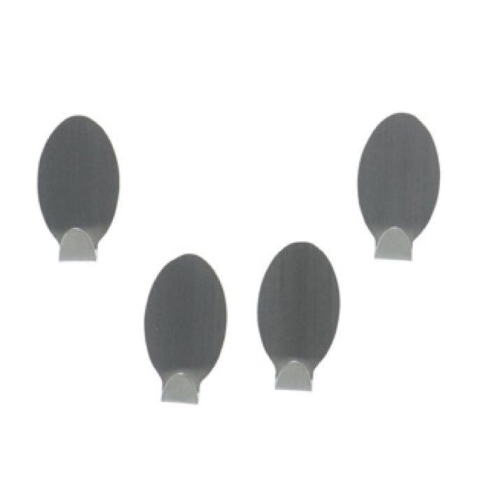 Metaltex Plakhaken Inox Ovaal Klein 4 Stuks - Afbeelding 2