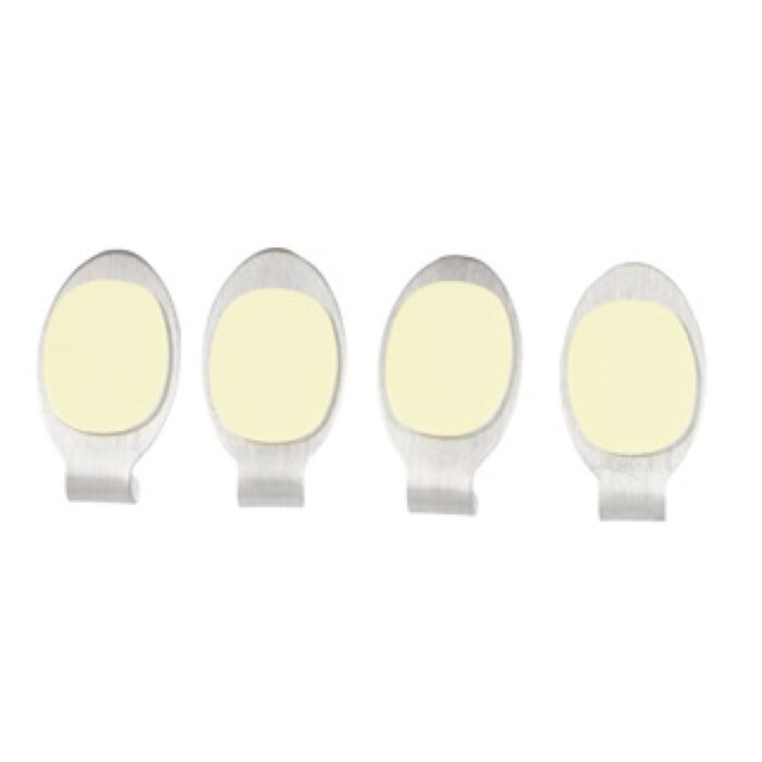 Metaltex Plakhaken Inox Ovaal Klein 4 Stuks - Afbeelding 3