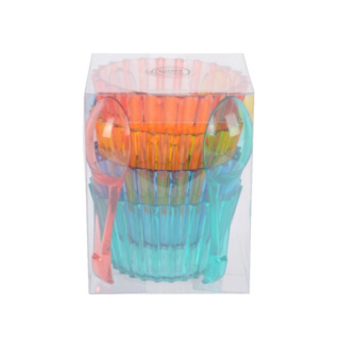 Schaal plastic met lepel assorti - Afbeelding 2