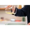 Glas maatbeker 500ml met deksel chalk