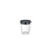 Glas maatbeker 500ml met deksel navy