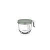 Glas maatbeker 1l met deksel nordic sage