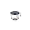 Glas maatbeker 1l met deksel navy
