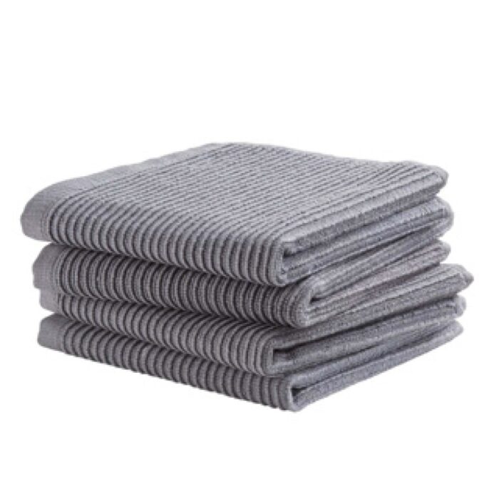 DDDDD vaatdoek Basic grey 30 x 30 cm set 4 - Afbeelding 2
