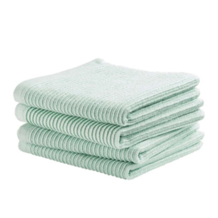 DDDDD vaatdoek Basic pastel green 30 x 30 cm set 4 - Afbeelding 2