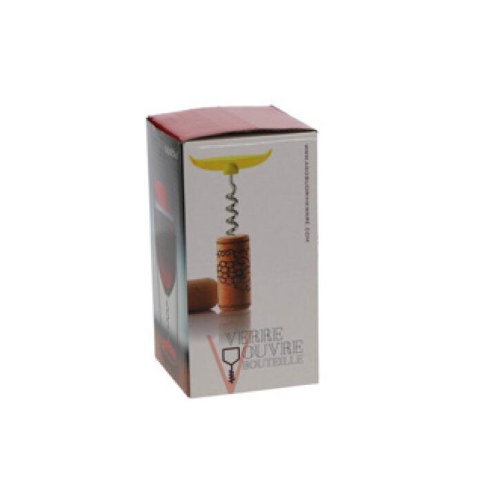 Wijncup met opener 350 ml geel - Afbeelding 2