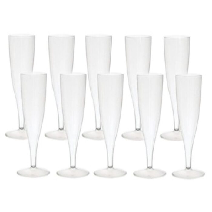 Duni champagneglazen crystallo plastic 10 stuks - Afbeelding 3