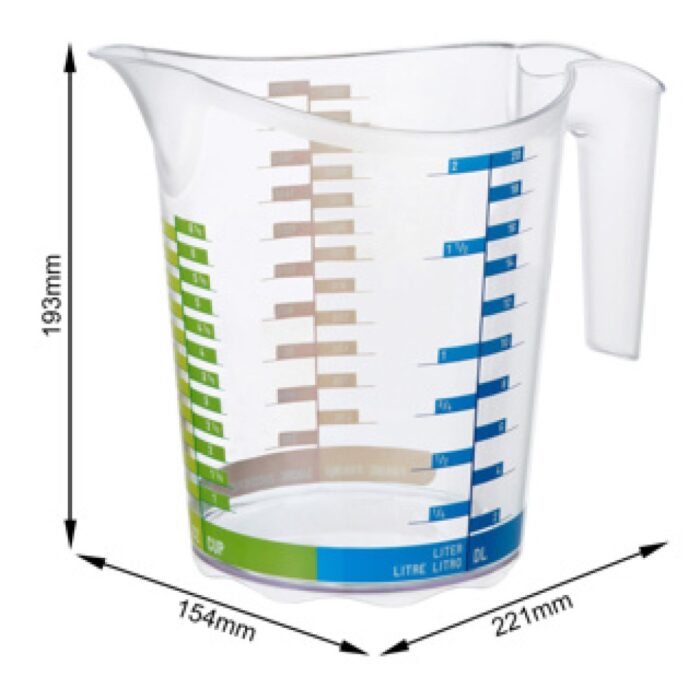 Maatbeker 2 L DOMINO - Afbeelding 2