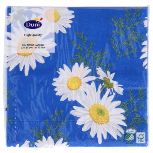 Servetten Daisy Blue 33x33 cm
