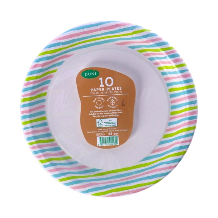 Borden Stripes Multi 22 cm 10 stuks