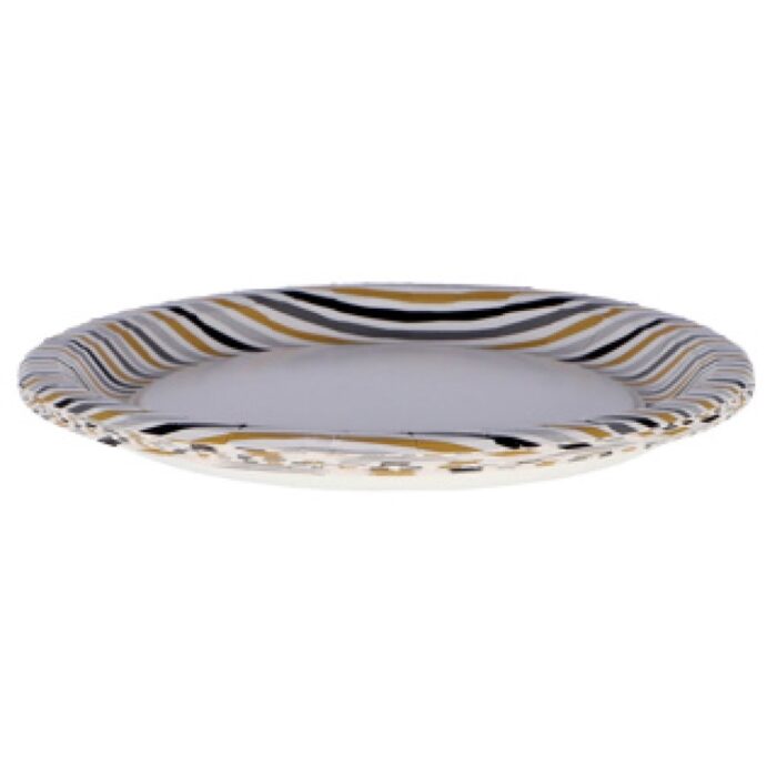 Borden Stripes Black & Gold 22 cm 10 stuks - Afbeelding 4