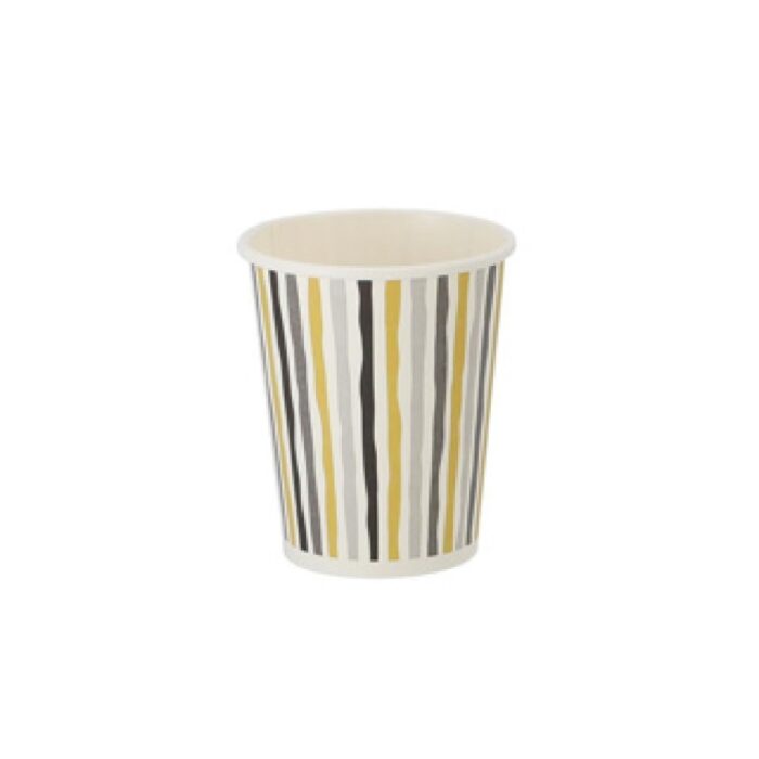 Bekers Stripes Black & Gold 24 cl 10 stuks - Afbeelding 3
