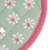 Daisy flowers pannenlap onderzetter rond groen  20 cm