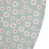 Daisy flowers tafelkleed textiel groen rond 160 cm
