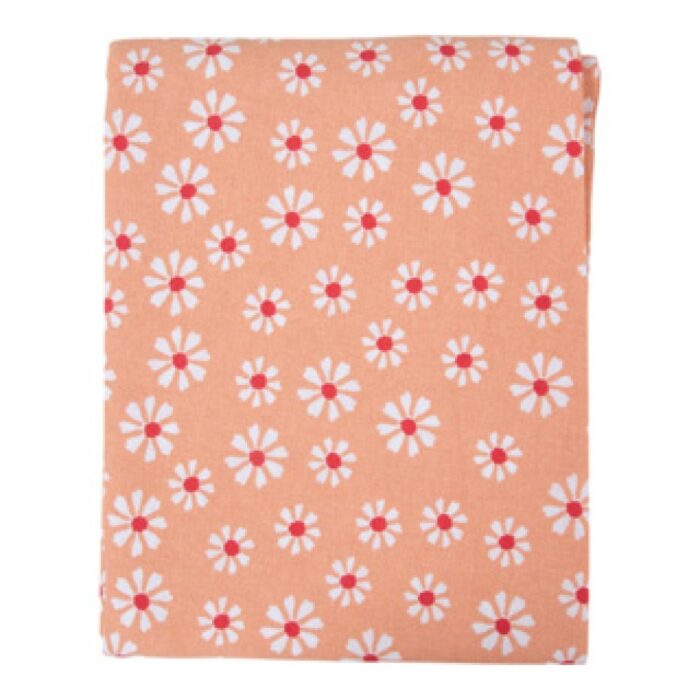 Daisy flowers tafelkleed textiel oranje rond 160cm - Afbeelding 4