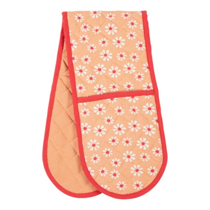 Daisy flowers dubbel ovenwant oranje 18x85 cm