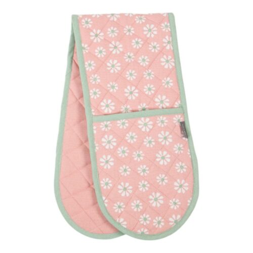 Daisy flowers dubbel ovenwant roze 18x85 cm