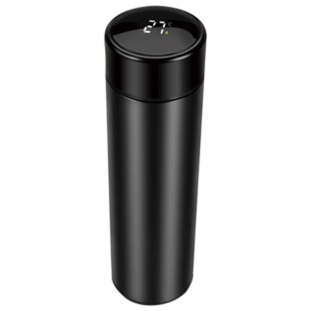 Thermosfles RVS zwart 450 ml met thermometer en theefilter - Afbeelding 6