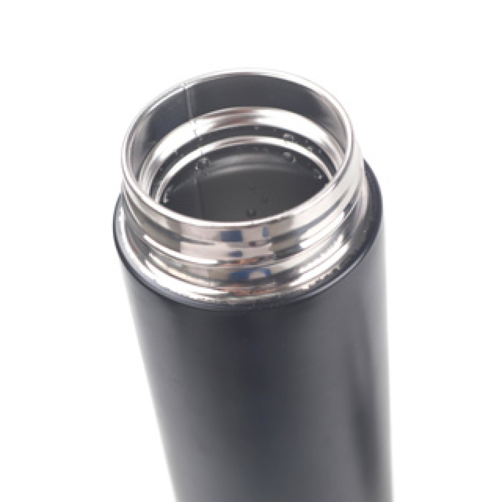 Thermosfles RVS zwart 450 ml met thermometer en theefilter - Afbeelding 8